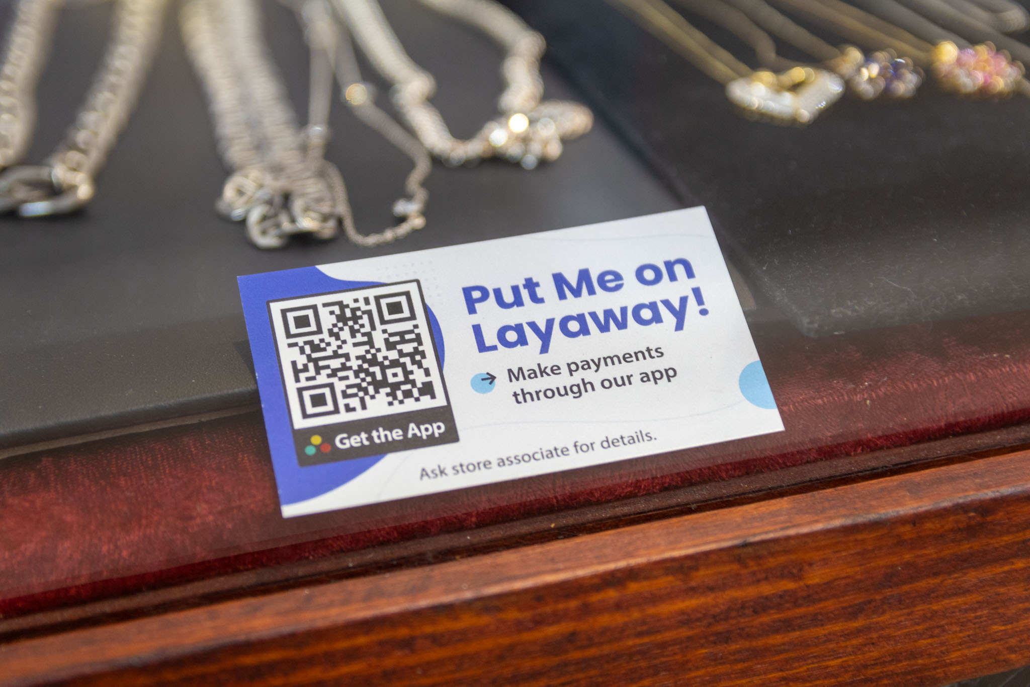 A small card that says "Put me on Layaway!"