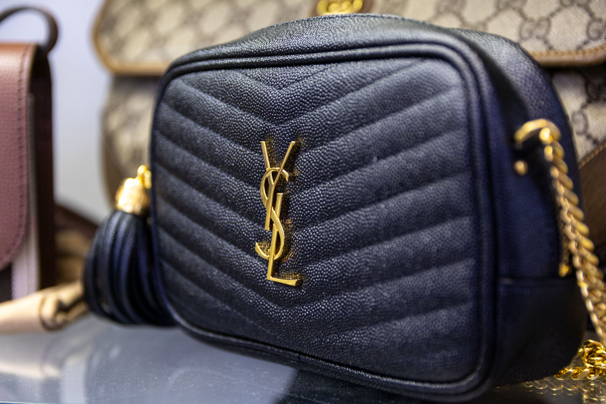 a black saint Laurent bag